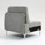 1 canapé d'angle modulaire en velours côtelé gris pour fauteuil de coin-1409271112