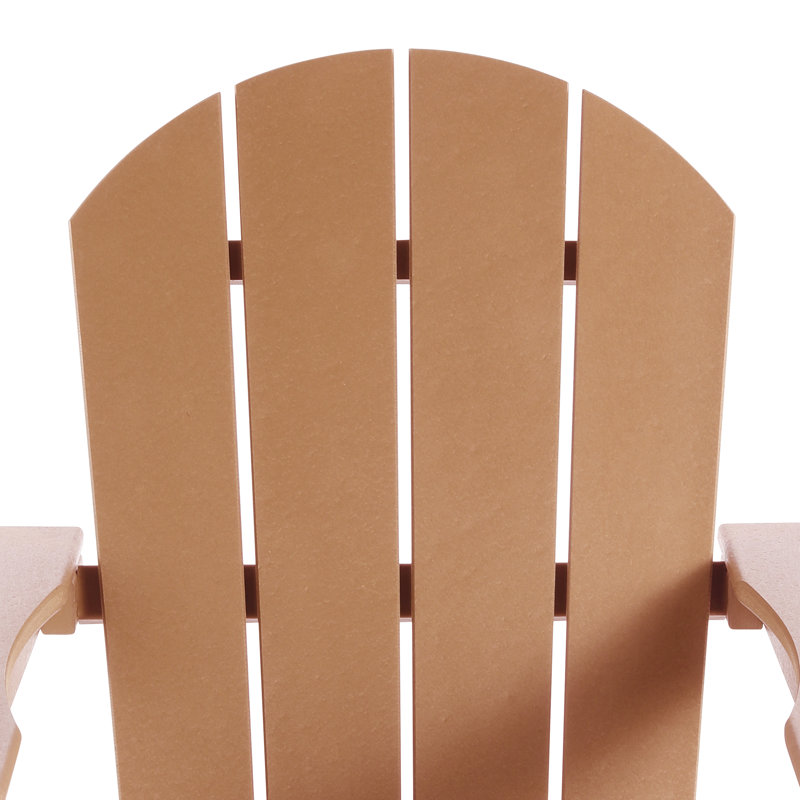 Chaise Adirondack berçante en PEHD Laguna, Teck