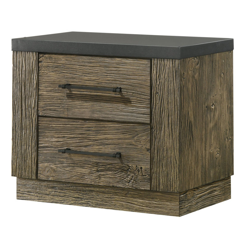 Table de chevet 2 tiroirs Menik