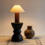 Lampe de table à DEL de style Mid-Century moderne de 14 po avec base en bois Oakley