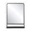 Miroir mural rectangulaire en métal avec tablette-1459192172