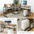 Doireann L-Shaped Metal Base Drafting Table-80712226