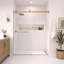 Porte de douche coulissante double en bronze brossé avec verre transparent 3/8 po Catalyst-133664319-133866109