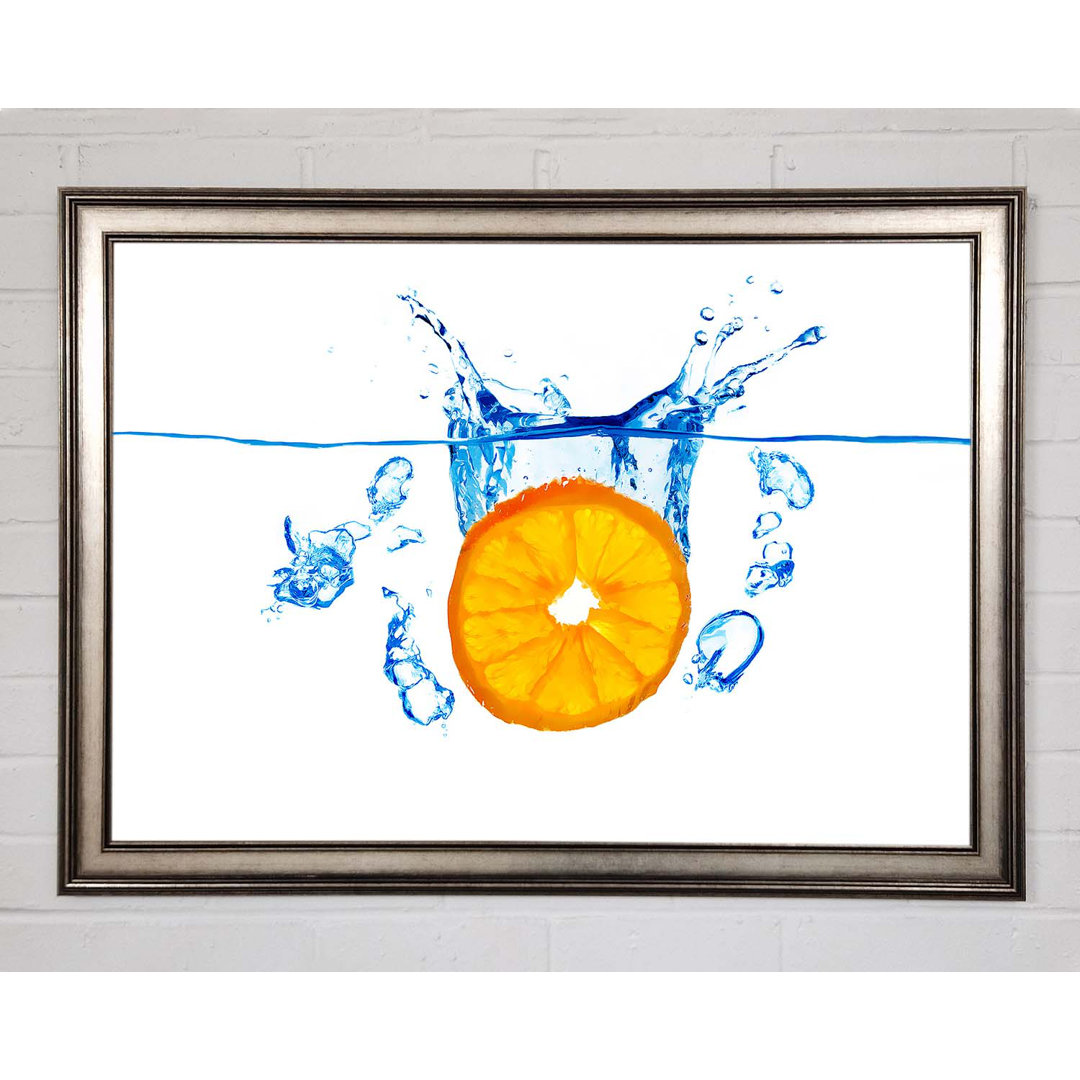 Orange Splash - Einzelner Bilderrahmen Kunstdrucke