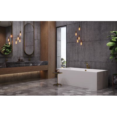Goleta 62" x 30" Freestanding Soaking Acrylic Bathtub