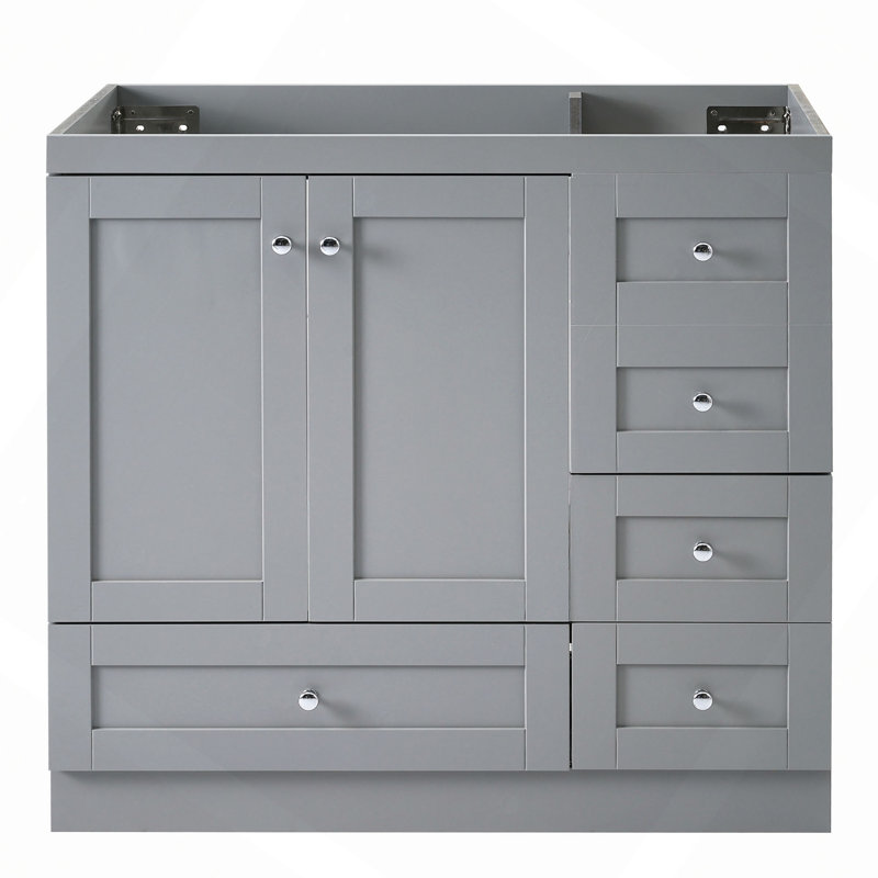 [Cabinet seulement] Meuble-lavabo de 36 po (lavabo non inclus), Gris