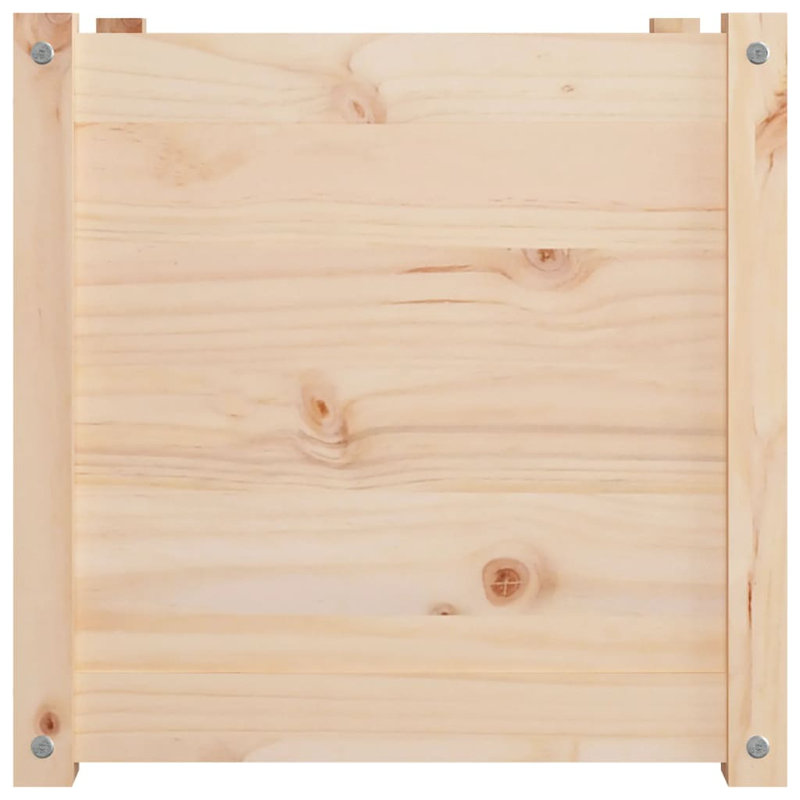 Boite à fleurs en boites, H 19,7 po x l 19,7 po x P 19,7 po, Brun