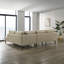 Canapé modulaire en cuir véritable 2 pièces Mouloud-100234034-100234035