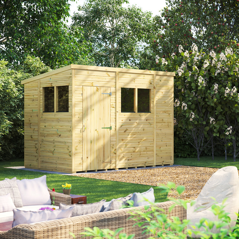 Powersheds 10 x 6ft Premium Pressure Treated Timber Pent Garden Shed