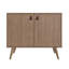 Armoire d'appoint Mid-Century moderne à 2 portes avec 2 tablettes Amber-71014192