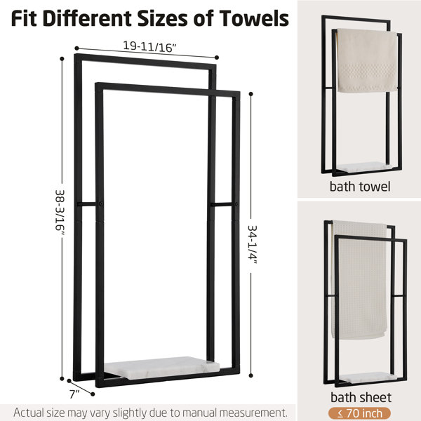 Aazon.co: Standing Towel Rack Towel Stand Towel Holder 304 Stainless Steel Towel Stand Double - View #10