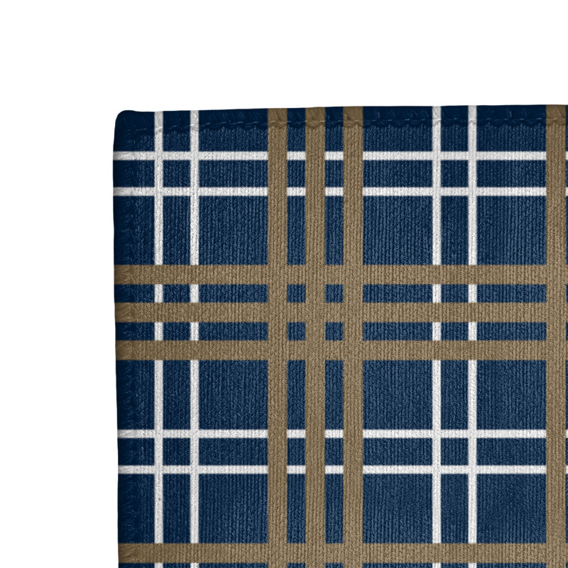 Tapis à carreaux bleu, Rectangle 4 pi x 6 pi