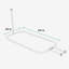 Tringle de rideau de douche fixe en forme de D-50989145