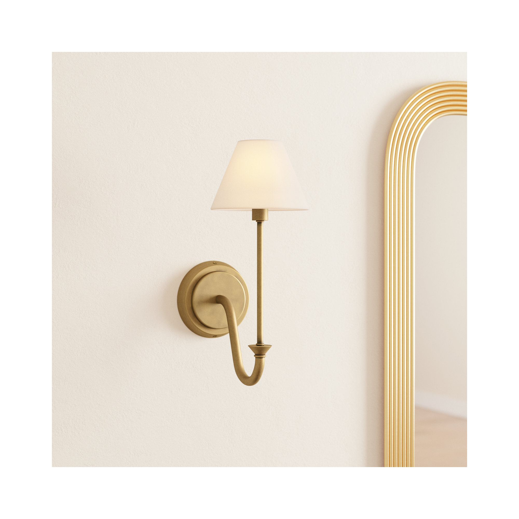 Greta Linen Wall Sconce by Hinkley, Gold