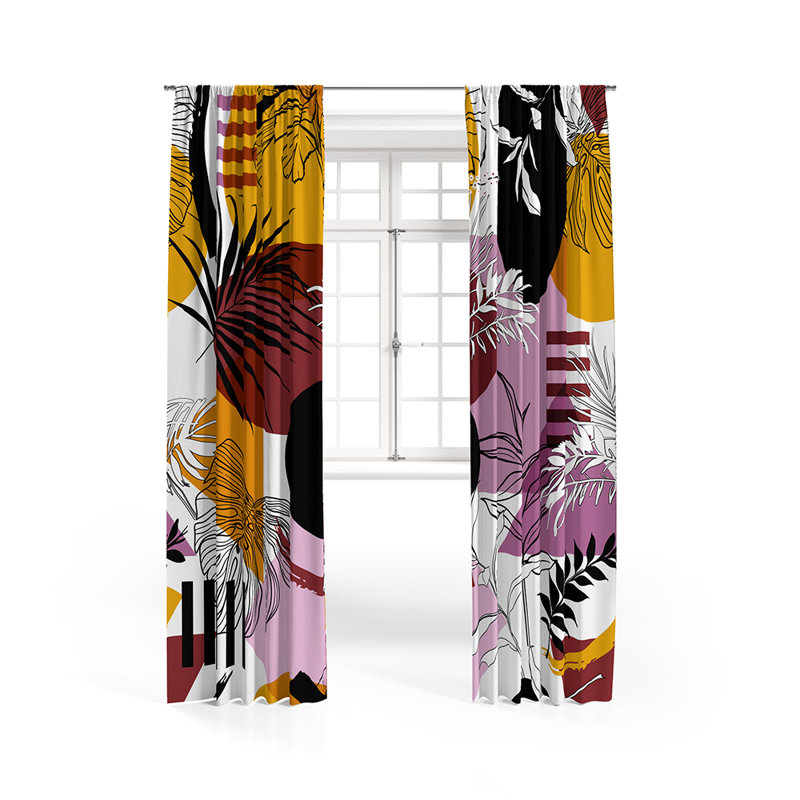 Semi Sheer Curtain Pair, 40" W x 61" L