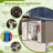 10X8 FT Outdoor Storage Shed, All Weather Metal Sheds With Lockable Doors, Tool Shed-123283225-123283222