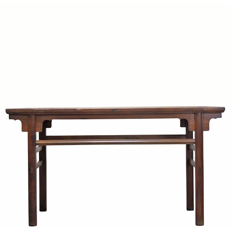 Console de 62 po de long brun antique