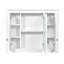 Armoire de salle de bain avec miroir, armoire à pharmacie murale avec 4 tablettes, rangement pour porte de toilette en miroir-11461264
