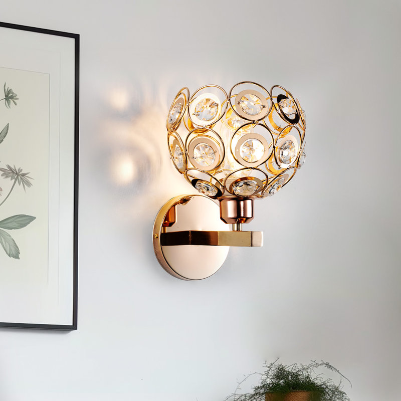Cantura Stainless Steel Armed Sconce, Gold