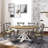 Eliora Extendable Pine Solid Wood Dining Table