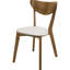 Chaises de salle à manger de style Mid-Century moderne brun clair et châtaignier de 2 pièces - 2 pièces