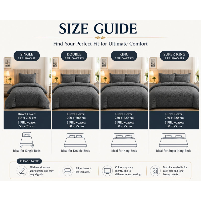 Damask Velvet Duvet Cover Set with Pillowcases, Double