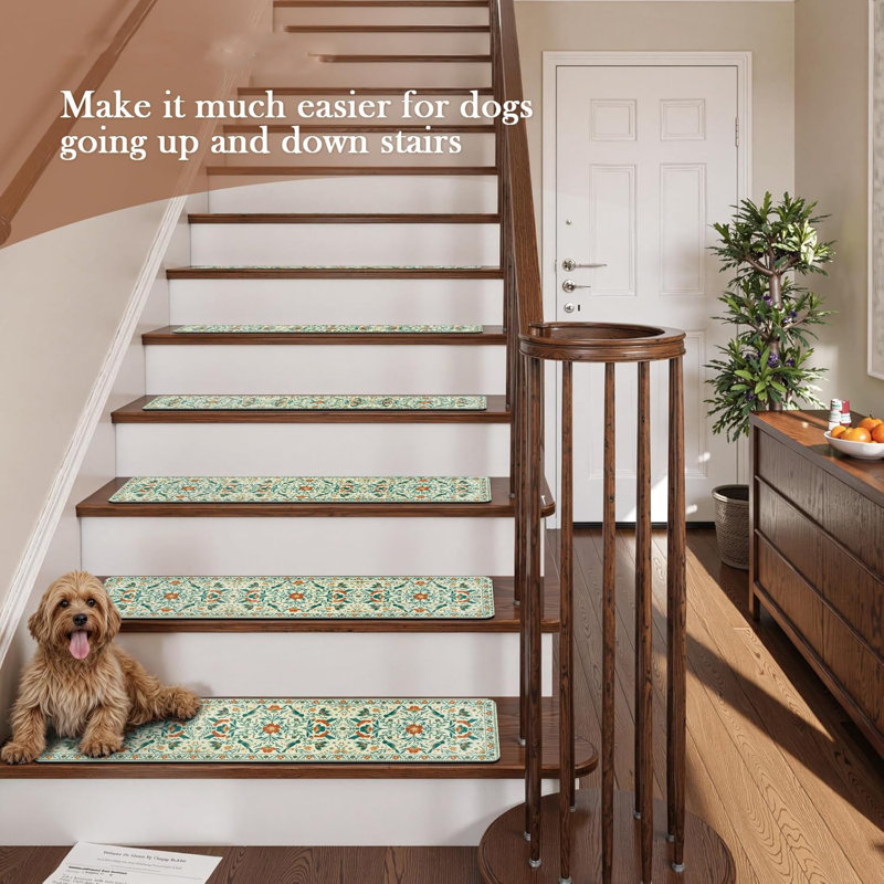 Tapis d'escalier fleur