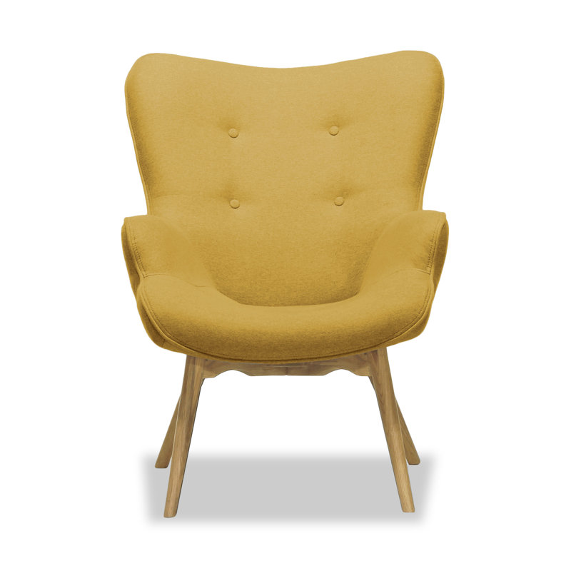 Rockwell Upholstered Accent Chair, Yellow