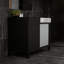 Ensemble de meuble-lavabo noir et gris avec robinet Lexil Zilara