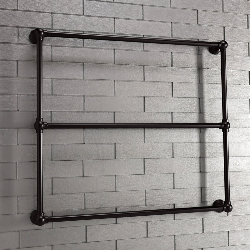 Porte-serviettes mural 3 barres Kingston Brass Maximilien, Bronze huilé, H 32 po x l 36 po x P 3 po
