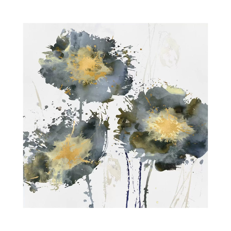 Flower Burst Trio by Vanessa Austin - Wrapped Canvas Print, 30.48 cm H x 30.48 cm W