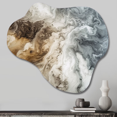 Christianah - Cloud Fractals Metal Wall Art, Asymmetrical Metal Wall Sculpture Print