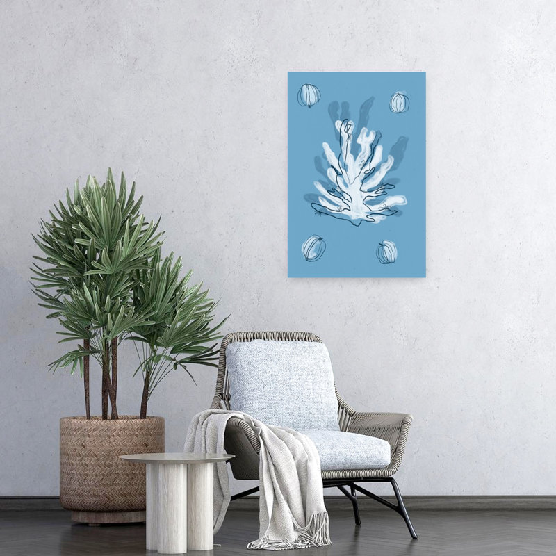 Maritimeimpression Abstract Minimalist Organic Nature Ocean Wall Art Print by Treechild - Wrapped Canvas Print