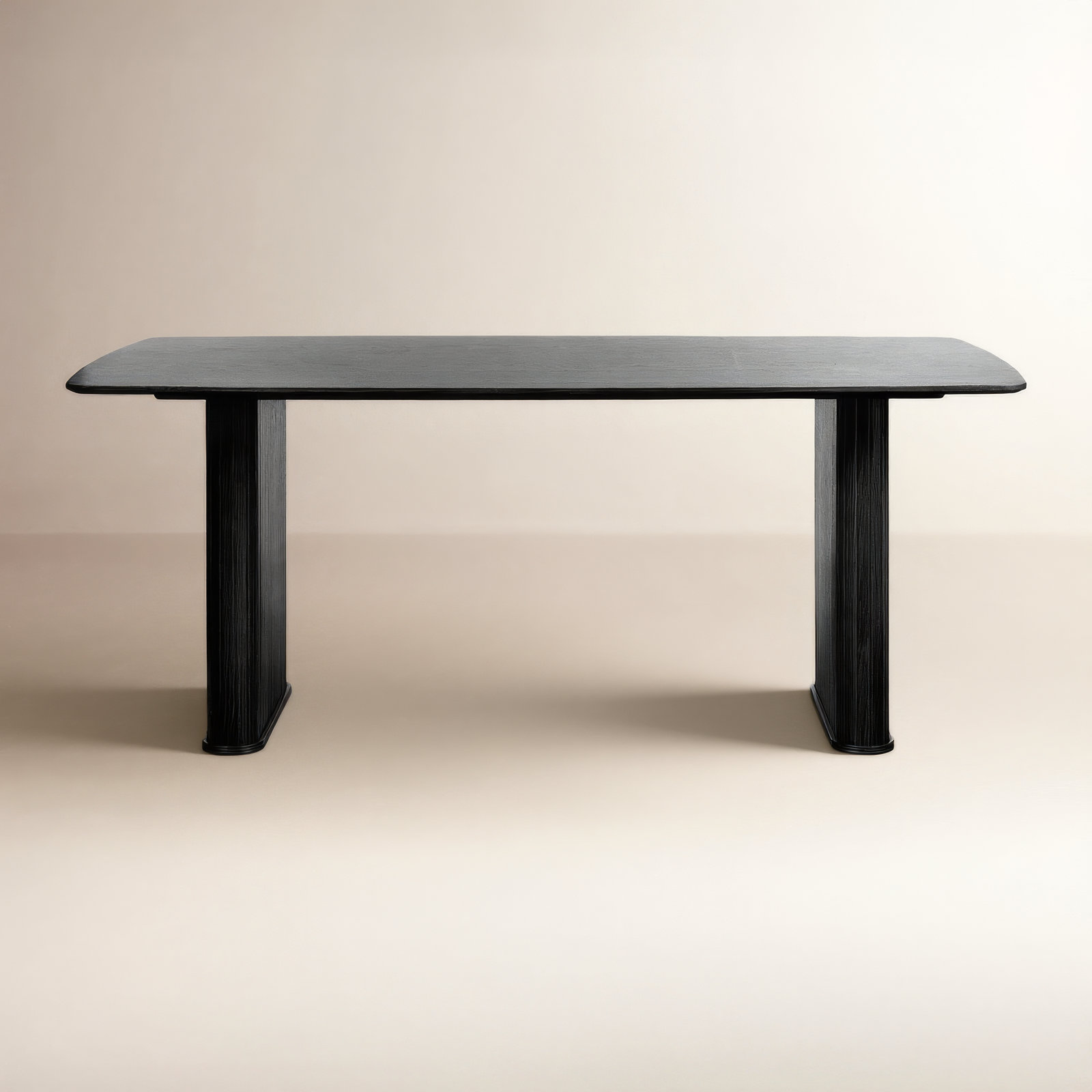 Iris 75" Dining Table, Black Oak
