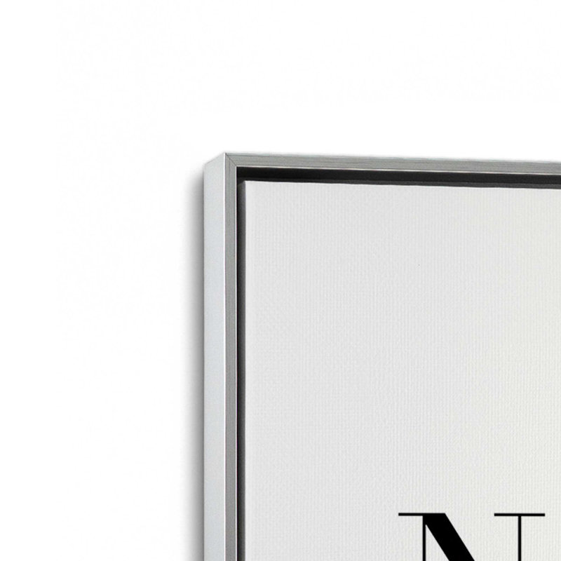 No Place Like Home, reproduction sur toile, H 30,75 po x l 20,75 po x P 1,75 po, Cadre flottant en chrome poli