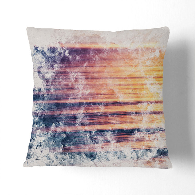 Calming Ocean Cushion with Filling, Black, 40cm H x 40cm W x 15cm D