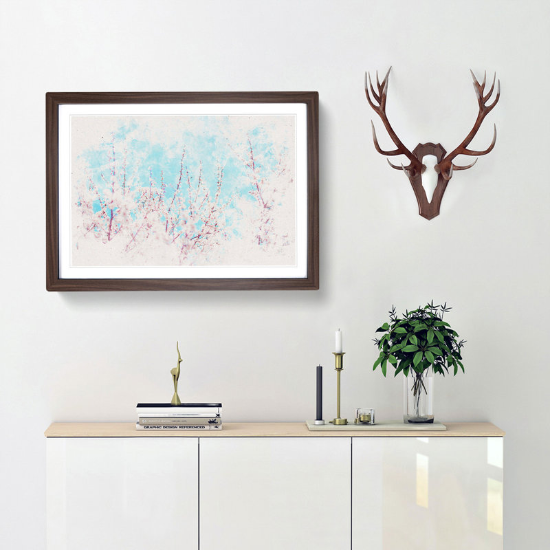 Top of the Blossom Tree - Picture Frame Painting Print, 24cm H x 33cm W x 2cm D, Walnut Framed