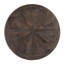  Table de bout ronde transitionnelle en bois naturel et fer 24 po