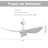 Kemp 52" 3 -ABS-Blade Propeller Modern Ceiling Fans no Light and with Remote Control-242240093
