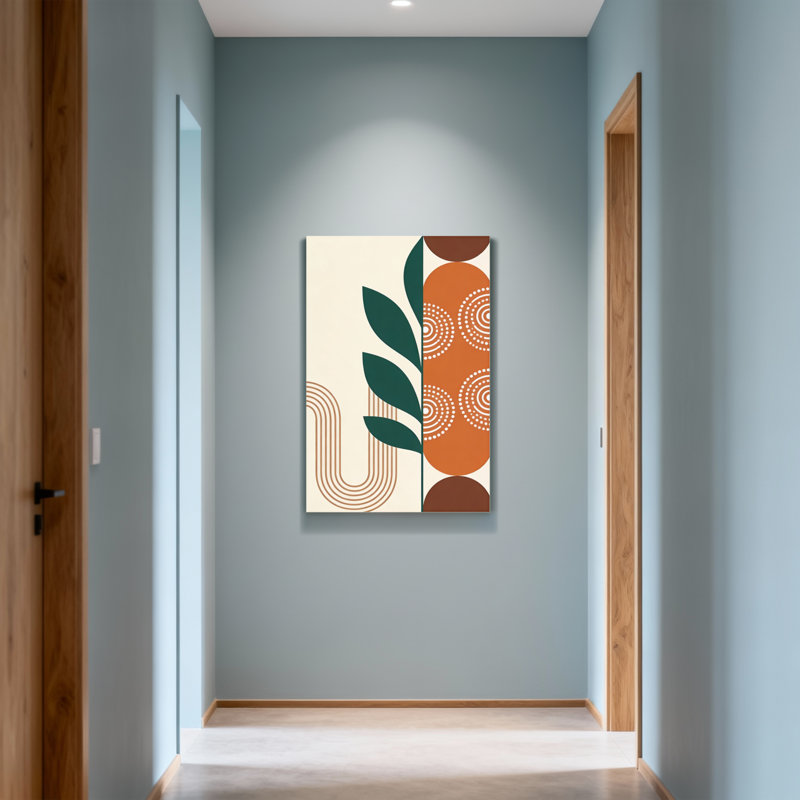 Abstract Abstract Leaf And Geometric Patterns