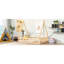 Lit double avec structure et garde-corps en bois naturel pour les nuits calmes-309115218-309115228