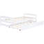 Lit plateforme blanc avec lit gigogne escamotable blanc - Chambre en pièce