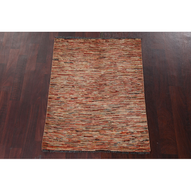 Tapis contemporain Gabbeh Kashkoli noué à la main 3 x 4