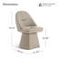 Chaise rembourrée pivotante en tissu Lomena-782831692