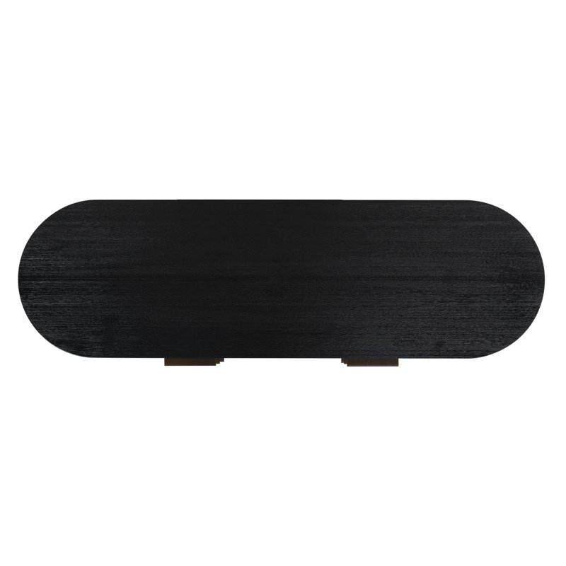Fluted 6 Drawer Dresser, Black