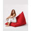 Fauteuil à billes de qualité supérieure, rouge uni, 57,1 po x 13,8 po x 35,4 po | 100% polyester, imperméable, 100% mousse de styromousse originale, capacité de poids maximale: 440 lb | Système de fermeture à glissière caché et double, parfait pour la détente en plein air-1677986458