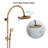 Triple Function Exposed Shower System with 8" Rain Showerhead, Handheld Sprayer & Tub Spout – Adjustable Height