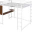 Lit mezzanine double en métal blanc avec bureau et 2 tablettes-1381704774