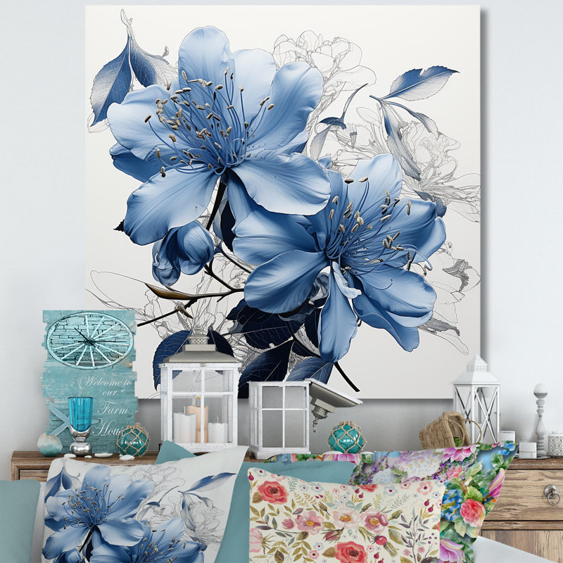 «Full Bloom Rhododendron Bouquet I» sur toile, H 36 po x l 36 po x P 1,5 po, Toile tendue