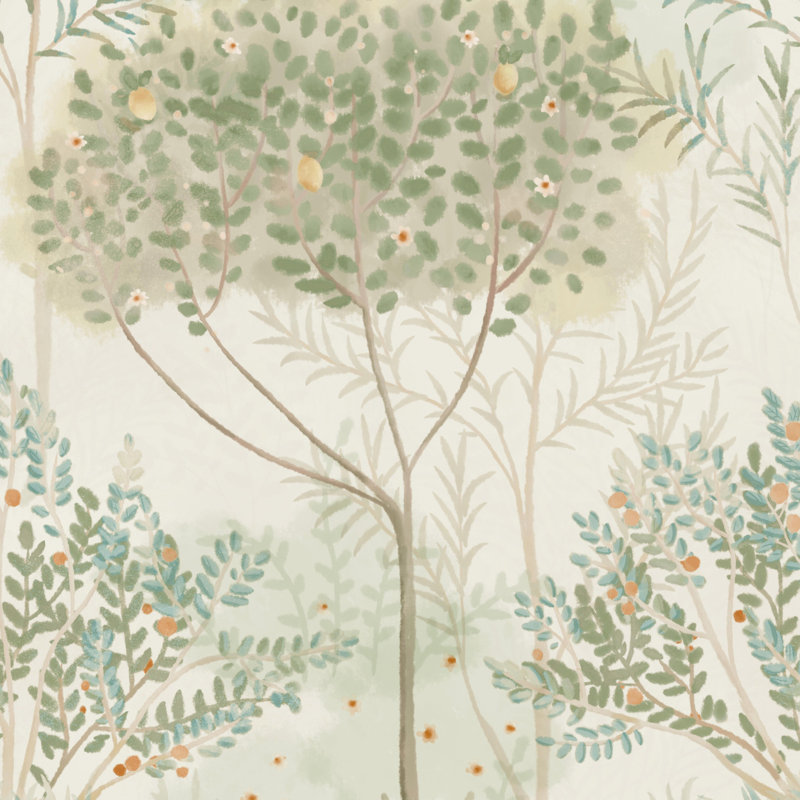 Rouleau de fleurs Astin, Beige